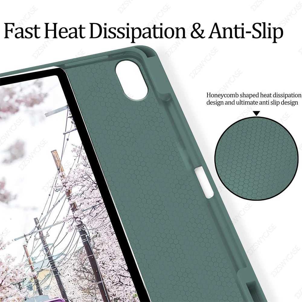 Case For iPad Air 4/5th Gen 109 for iPad Air 11 M2 M3 TPU Soft Cover with Pencil Holder Y-Shaped Stand Auto Sleep / Wake C251208