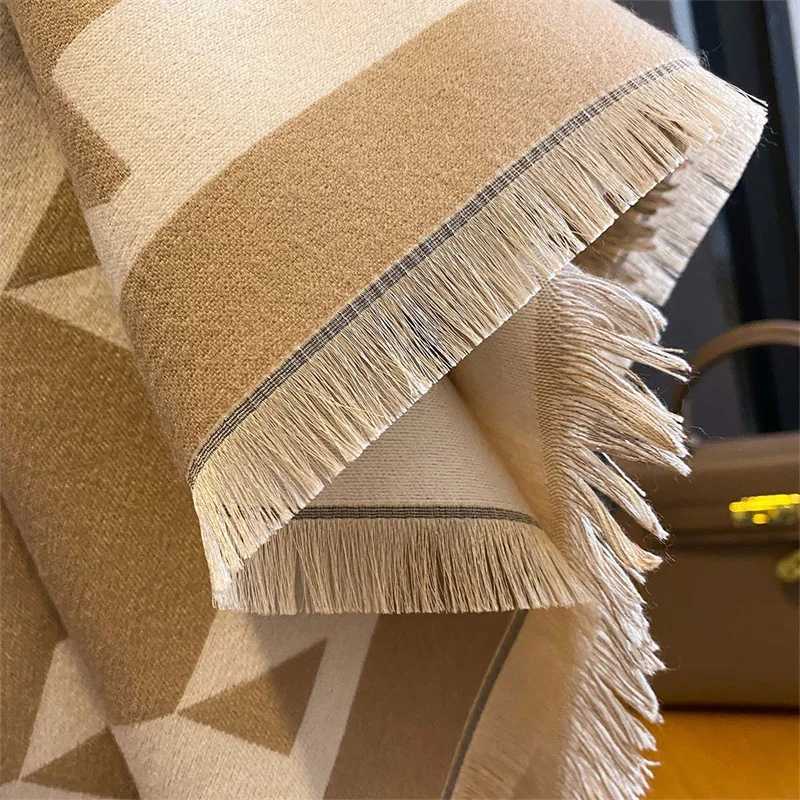 Luxury Luxury Winter Scarf Women Cashmere Warm Pashmina Brand Foulard Female Shawls Wraps Thick Soft Bufanda Poncho Scarves Stole 2024 Y251208