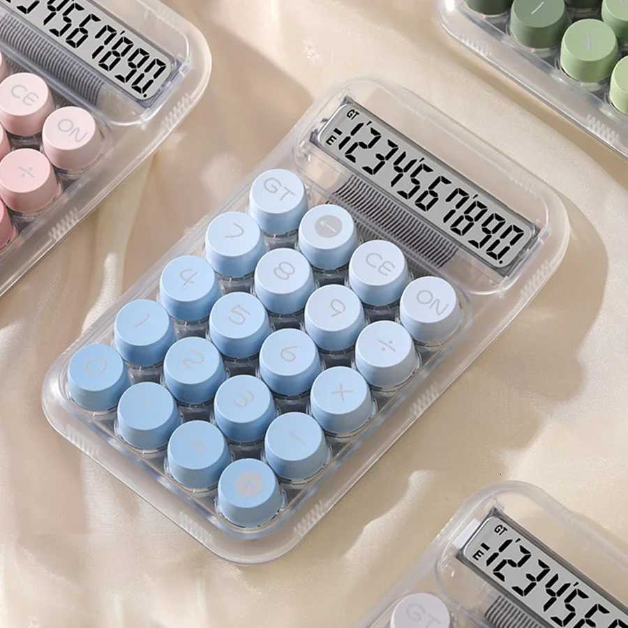 Transparent Gradient Large Button Calcator Large Screen Electronic Calcator 10 Digit Student Specific Calcator H251208