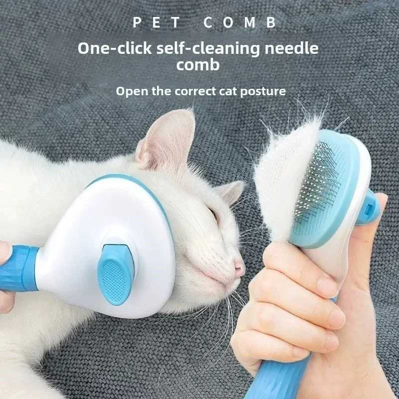 For Cat Accessories Dog Grooming Equipment Cats Products Non-slip Beauty Brush Pet Hair Removal Comb Things Supplies Home Garden M251208 - view 3