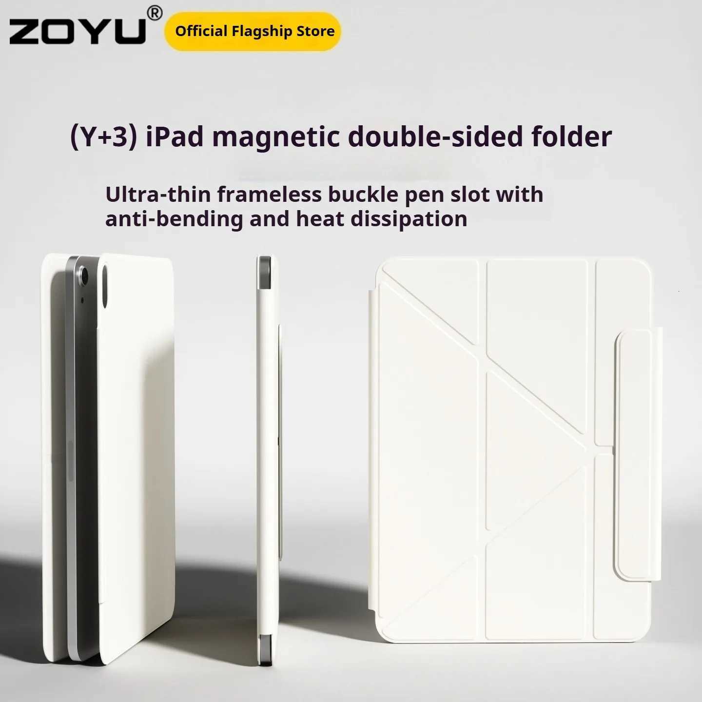 ZOYU Case Magnetic for iPad A16 10th Gen For iPad Pro 11 13 129 Air 11 Ai/5 With Magnetic Detachable Y-Shaped Folding Cover C251208