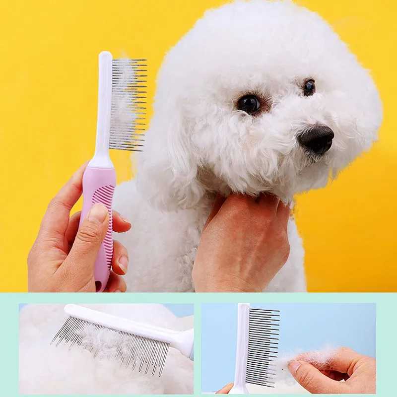 Dog Comb Stainless Steel Dogs Brush Dog Grooming Comfortable Handle Dogs Comb for Hair Knot Cleaning Brush Cat M251208 - view 4