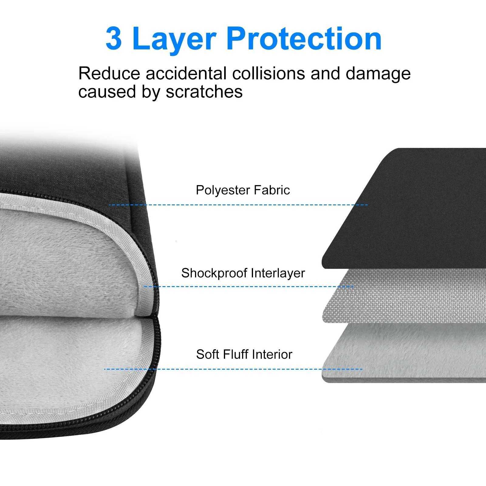 Shockproof Handle Bag Laptop Bag Sleeve 15 13 Inch Laptop Briefcase Cover Suitable for 15-167 14-15 125-135 Inch Computer BagT251208