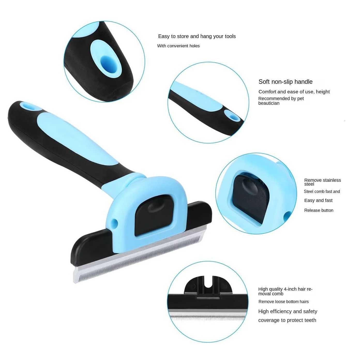 Combs Dog Hair Remover Cat Brush Grooming Tools Pet Detachable Clipper Attachment Pet Trimmer Combs Supply Furmins for Cat Dog M251208 - view 4