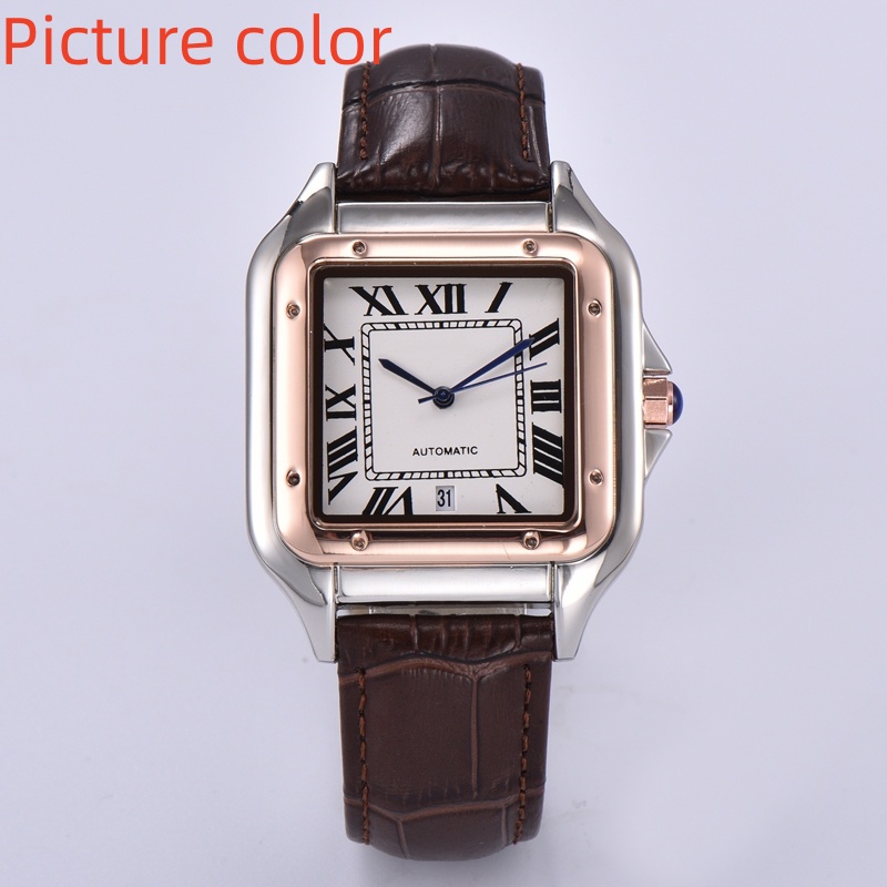 Car Wrist Watches for 2025 New mens Watches Three needles Quartz Watch High Quality Top Luxury Brand designer Clock Leather Strap Fashion Tan Luxurious Gift