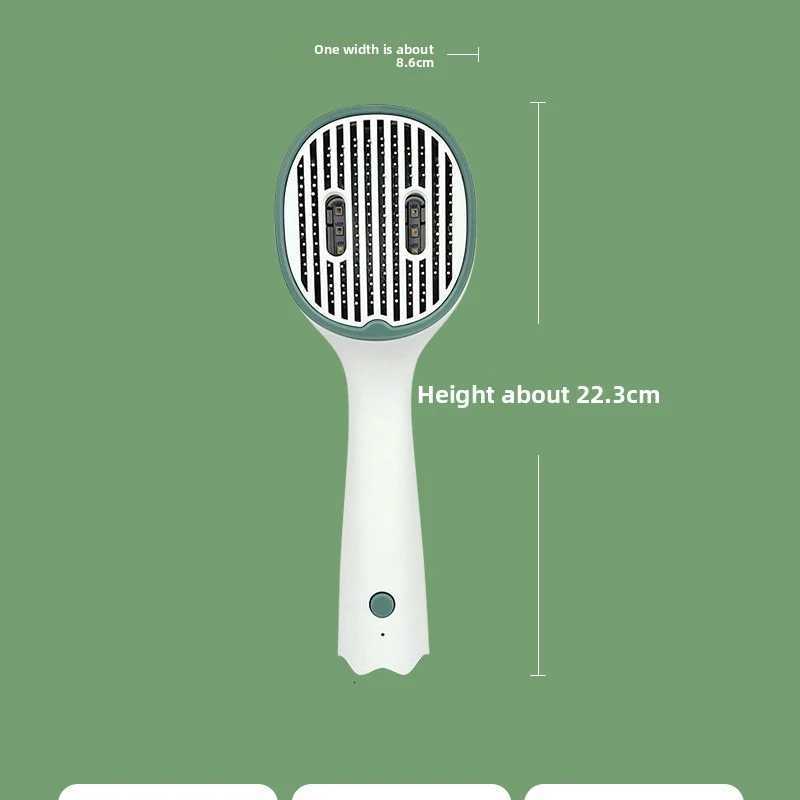 Cat Dog Comb Hair Remover Brush UVC Sterilization Pet Grooming Slicker Needle Comb Removes Tangled Self Cleaning Pet Supplies M251208 - view 7
