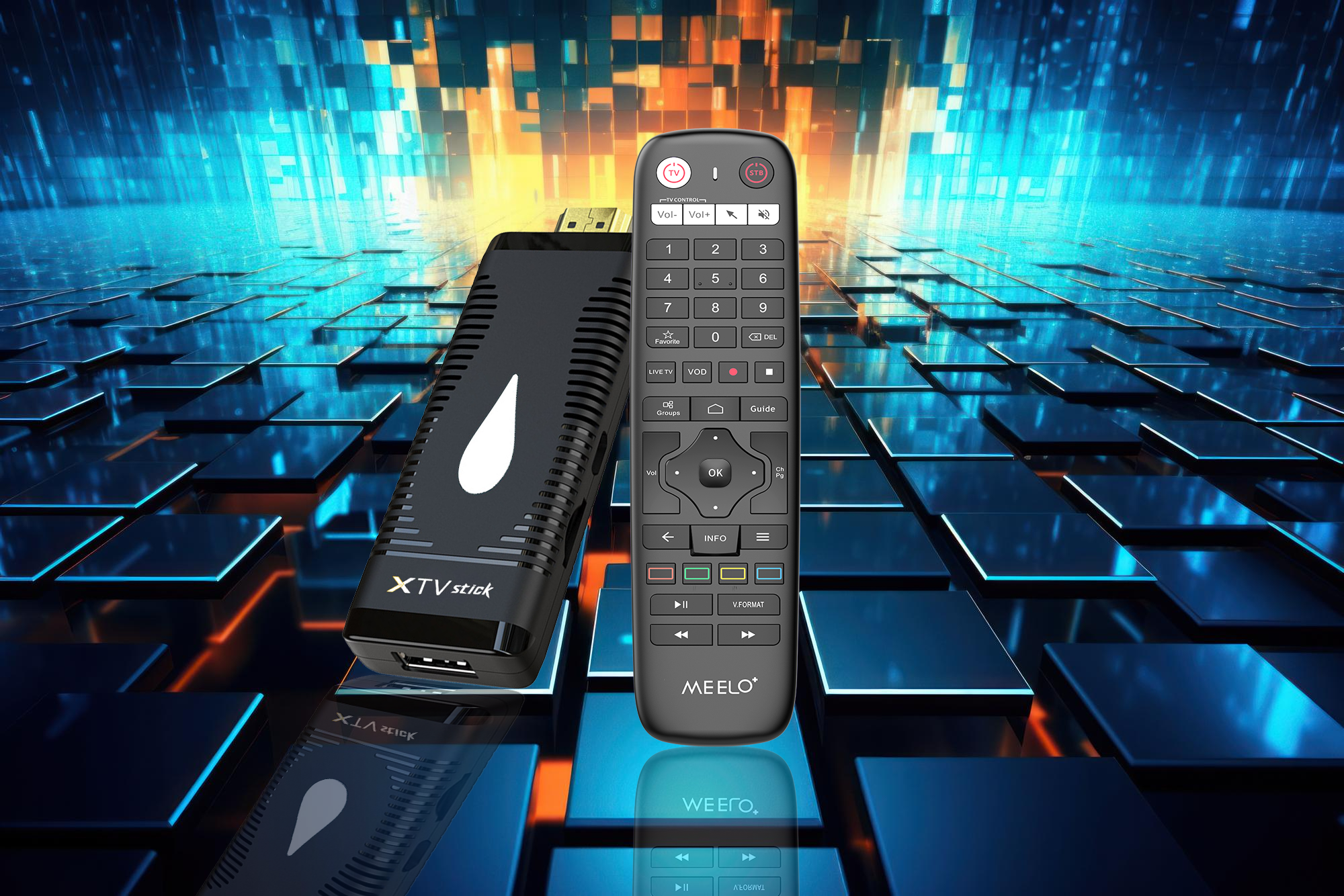 Meelo Plus Xtv Stick Allwinner H313 Android 10 2GB 16GB 5G Dual WiFi 4K Smart TV Box IR Remote Media Player