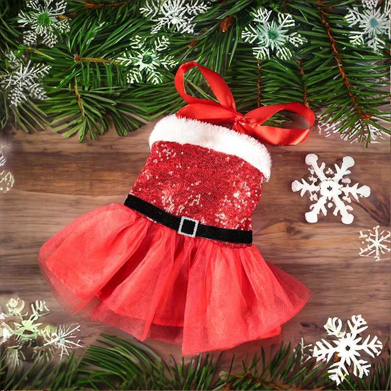 Christmas Pet Dog Ceremonial Dress Sparkling Mesh Dress Party Evening Dress Wedding Skirt Dog Cat Princess New Year Decorations M251208