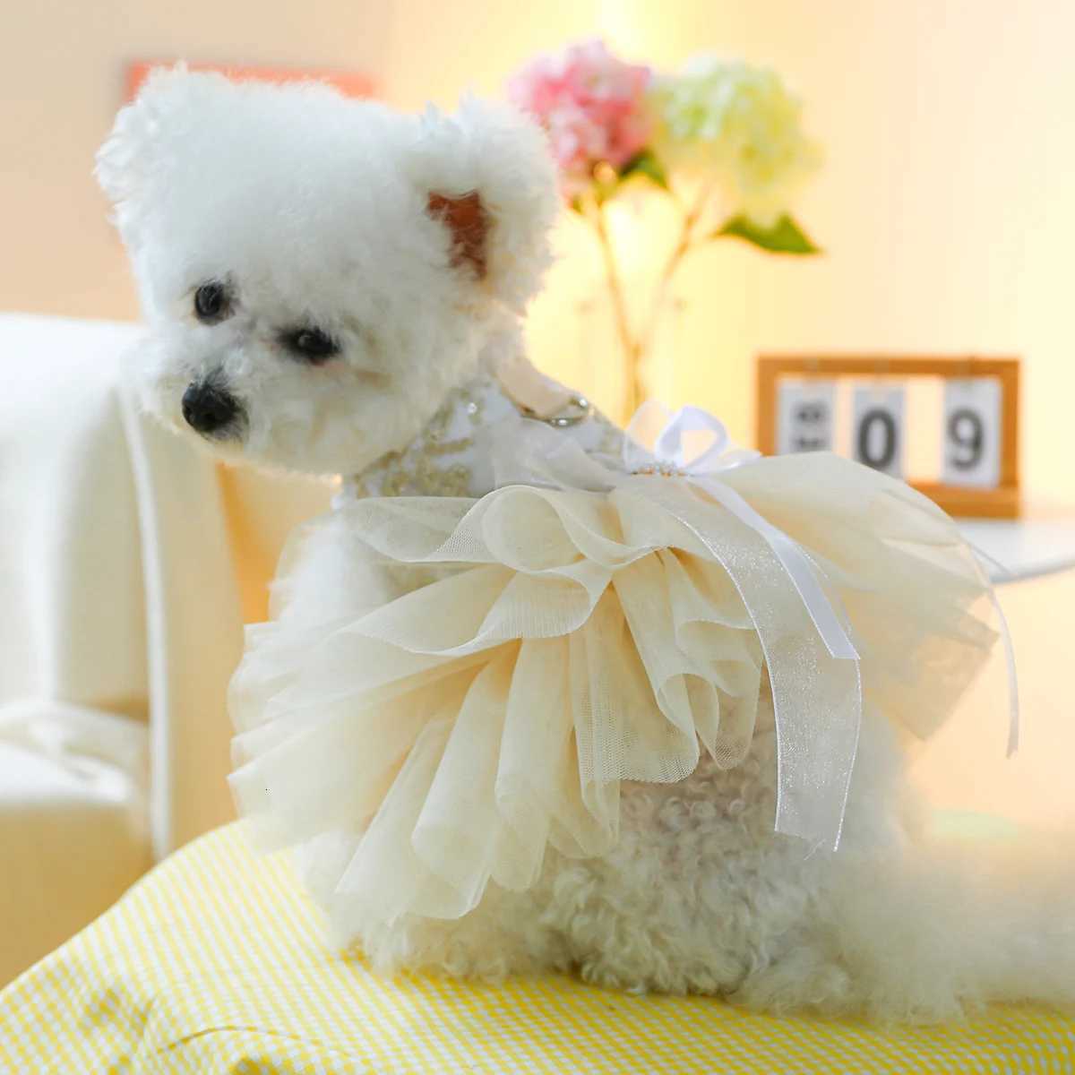 Starlight Wedding Dress Pet Dress Dog Cat Anti-Hair Loss White Dress Princess Dress M251208