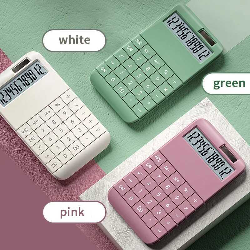 12-Digit Large LCD Display Calcator Standard Function Calcator with Solar Battery Dual Power For He Basic Desktop Off H251208