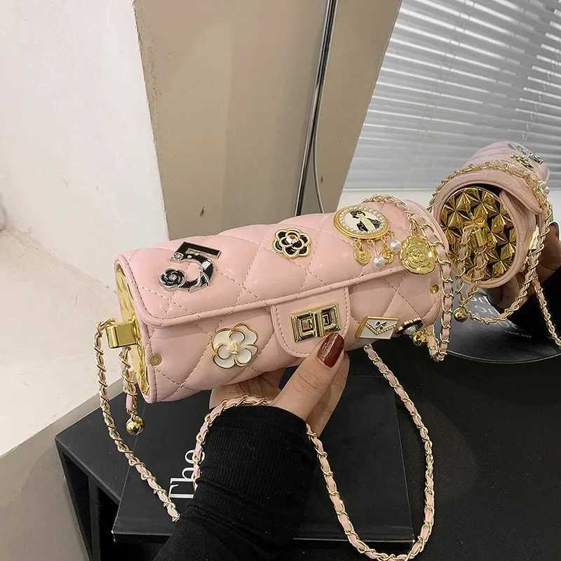 2025 Cool Fi Bag for Wen New Design Advanced Badge Ladies Cross Cylindrical Shoder Bag with Advanced Sense Chain Y251208
