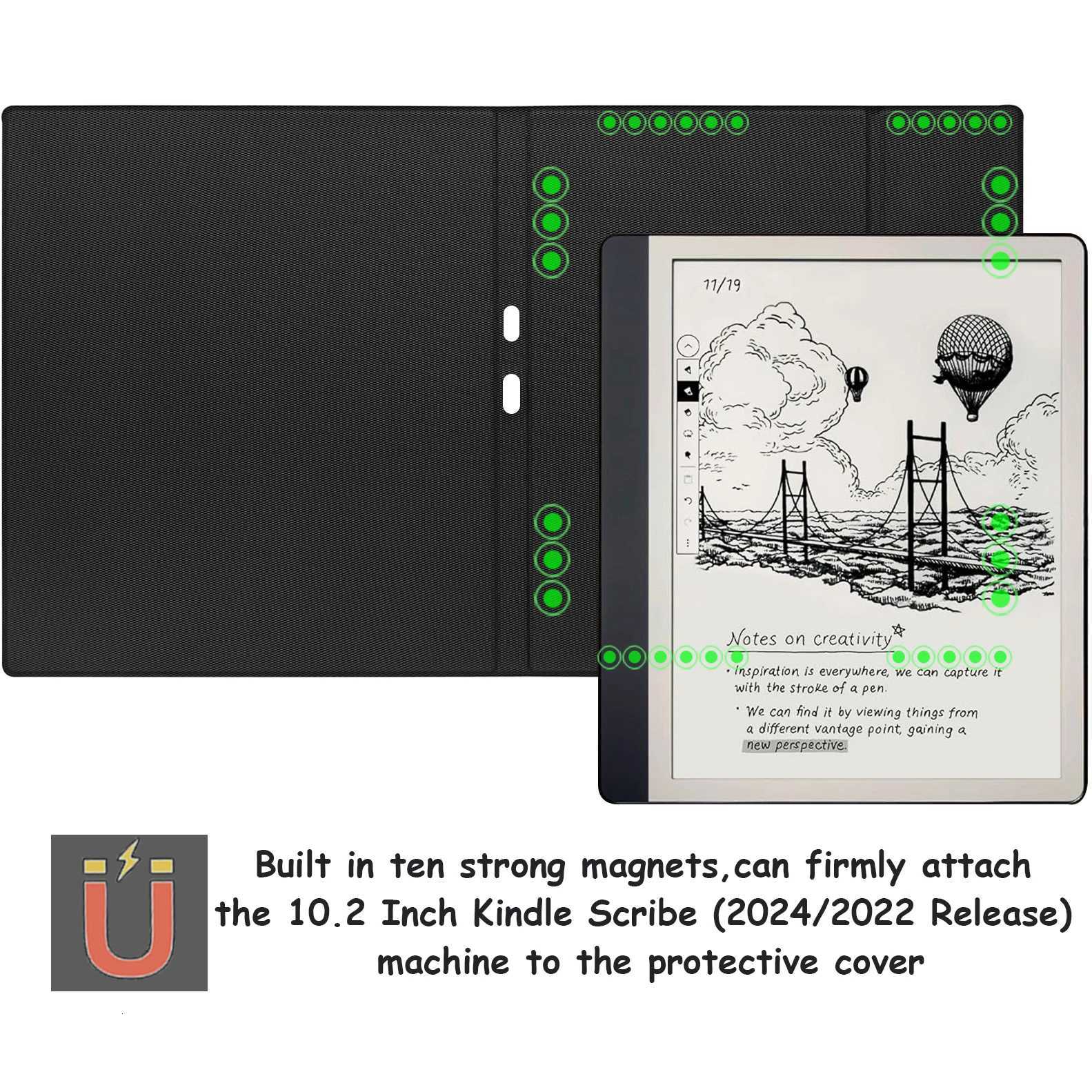 GAUGGER Magnetic Stand Case for Kindle Scribe - tra-Thin Cover Auto Sleep/Wake Pen Buckle for 102 Kindle Scribe 2022/2024 C251208