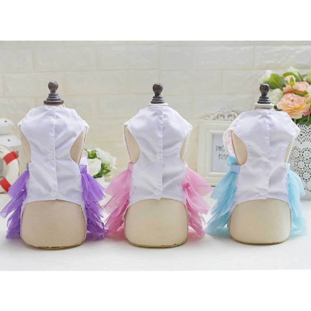 Pet Dog Bowknot Tutu Lace Dress Purple Xs Cute Comfortable Skirt for Walking Jogging Special Occasions Pet Dog Tutu Dress M251208