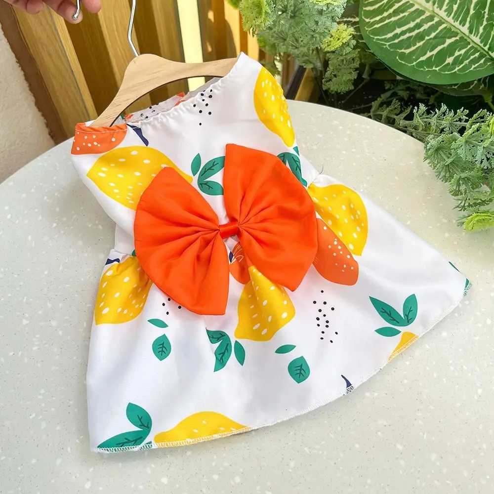 XS-XXL Dog Dress Breathable Bowknot Floral Puppy Princess Skirt Cute Bowknot Pet Skirt Spring Summer M251208