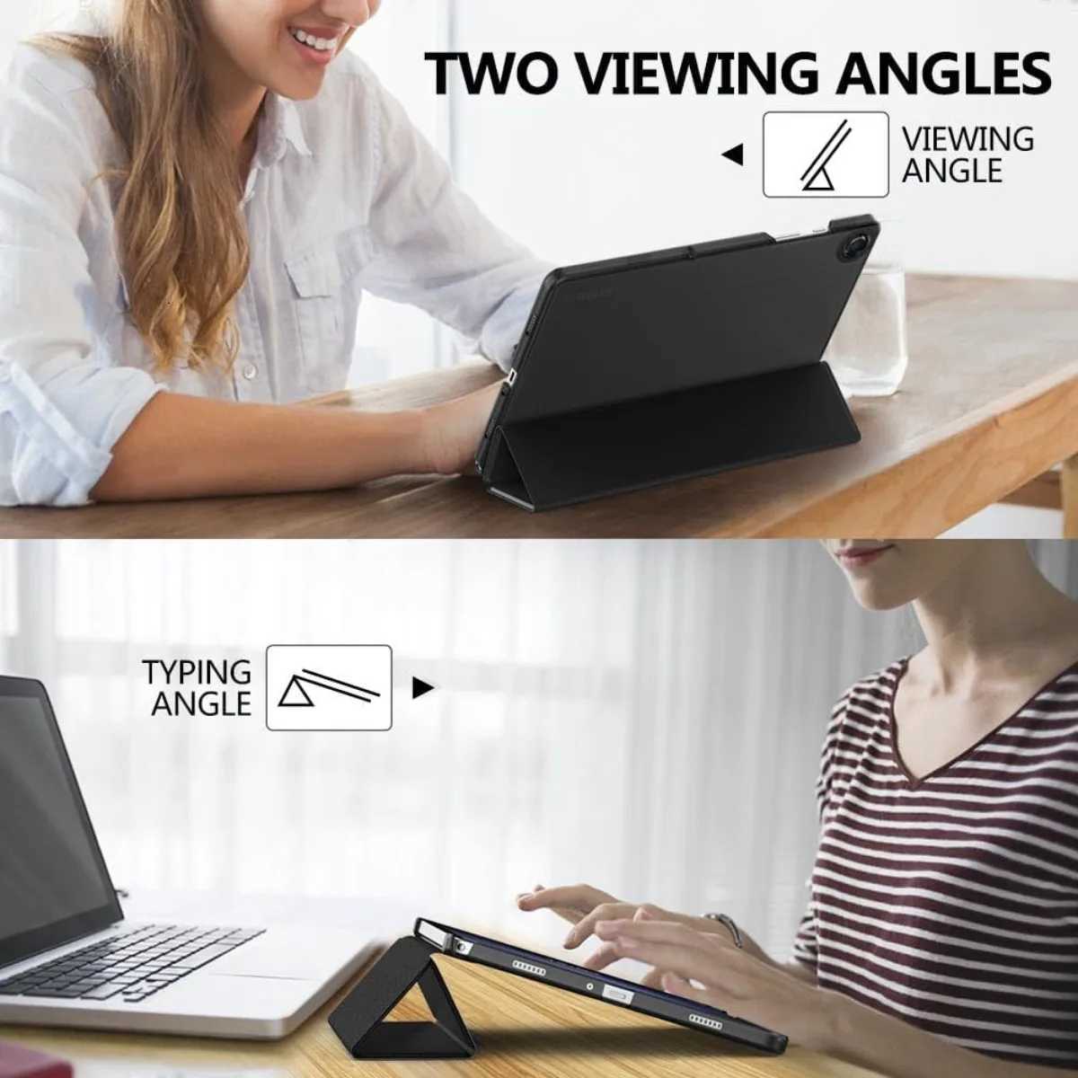 Case for Galaxy Tab A9/A9 Plus 11 inch 2023 Slim Stand Protective Smart Cover with Hard PC Translucent Shell for Tab A9 Plus C251208