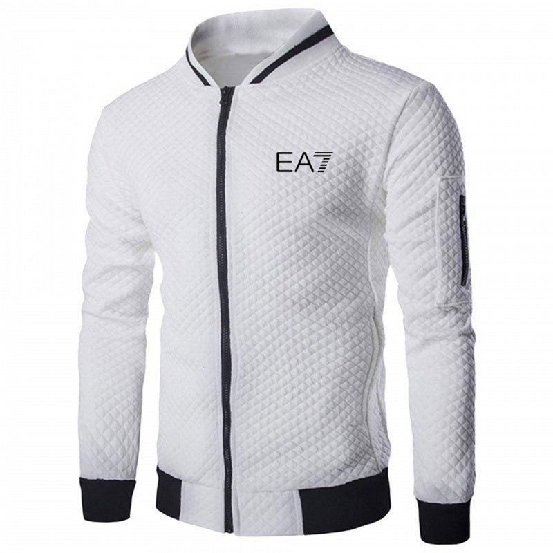Luxury Desinger Mens Womens Hoodie Stand Neck Cardigan Jacket Printed EA7 Sweatshirts Womens Cotton Trendy Long Sleeve Man Hoodies Zip Up Sports Jackets Streetwear