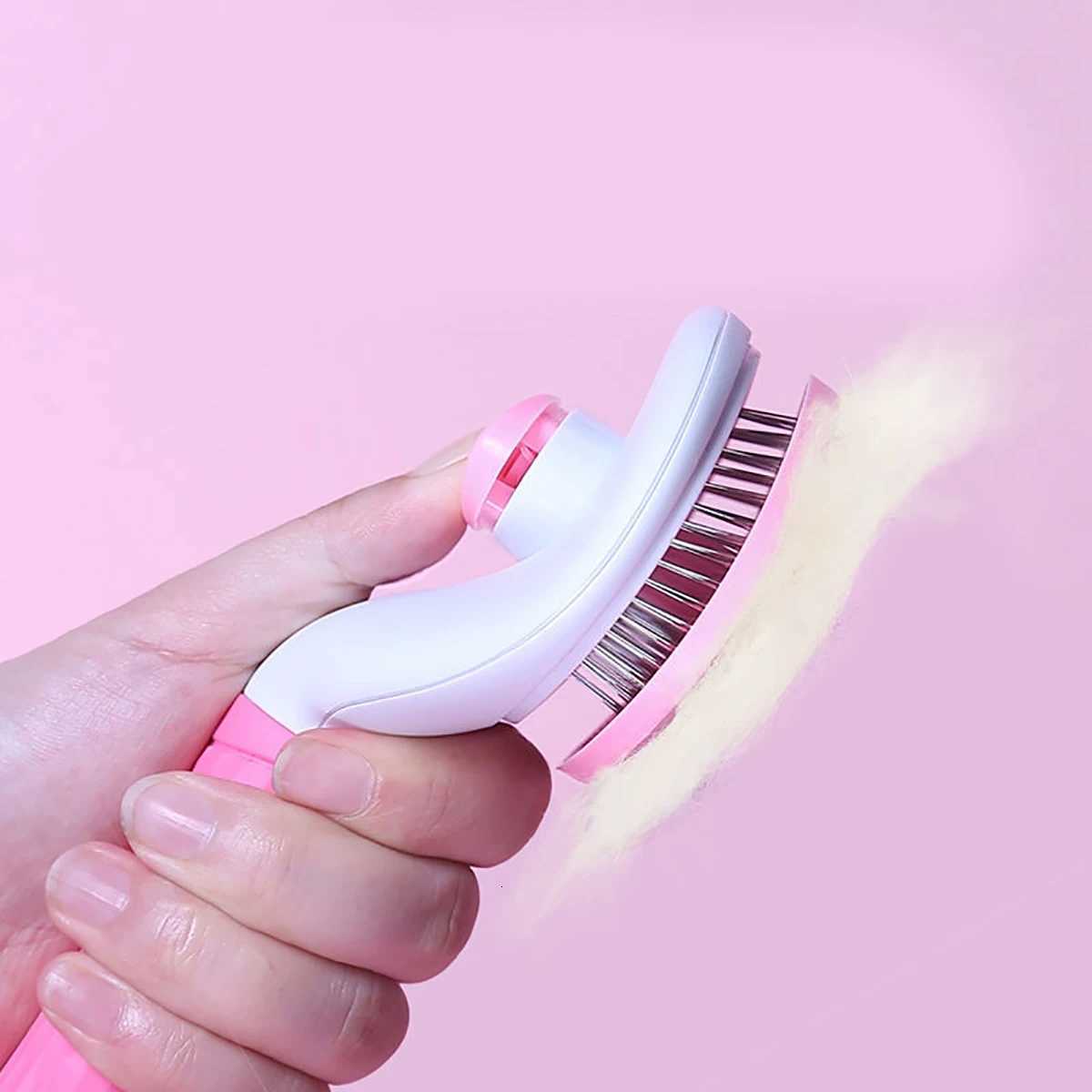 Hair Remover Brush Dog and Cat Non-slip Beauty Brush Dog Grooming Equipment Pets Stainless Steel For Dogs Pet Hair Removal Comb M251208 - view 4