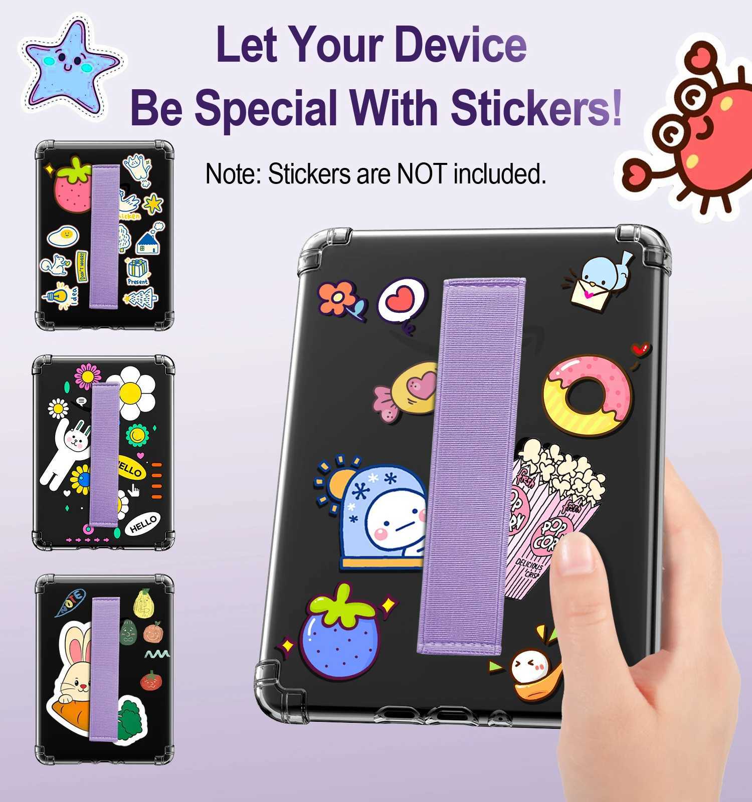 Case for 6 Kindle 11th Generation-2024/2022 Release Hand Strap Case tra Slim Soft ible TPU Skin Bumper Back C251208