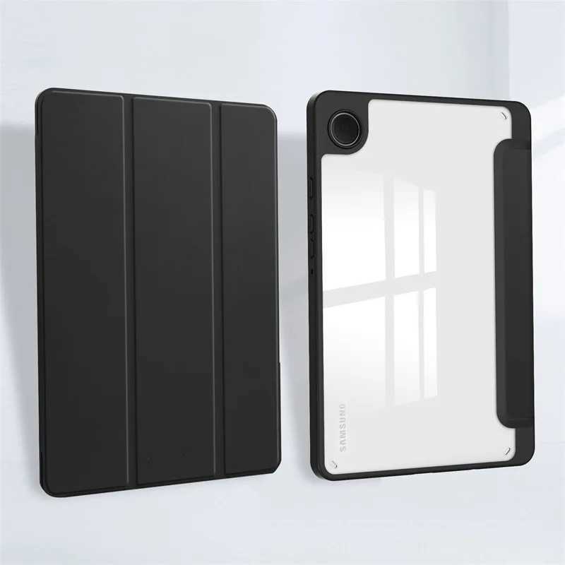 For Galaxy Tab A11 87 inch 2025 Case Acrylic Back With Pencil Holder Folding Stand Funda SM-X130 SM-X133 X135N/G Cover C251208