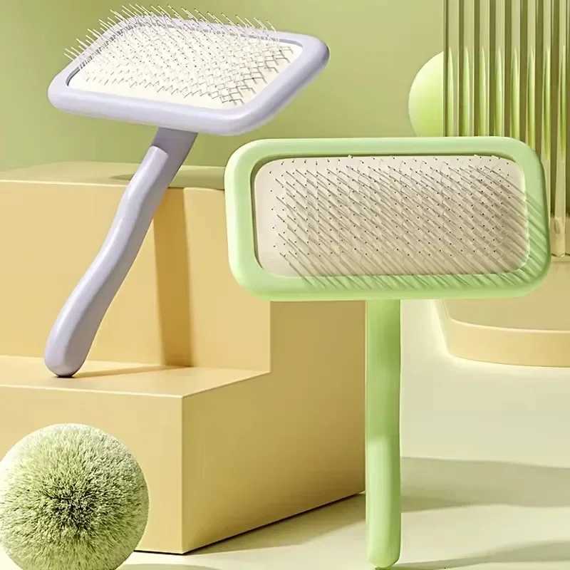 Professional Pet Grooming Brush Dual Tone Handle Dense Metal Teeth Comb for Fluffy Volume Teddy Cats Dogs Universal Styling Tool M251208 - view 6