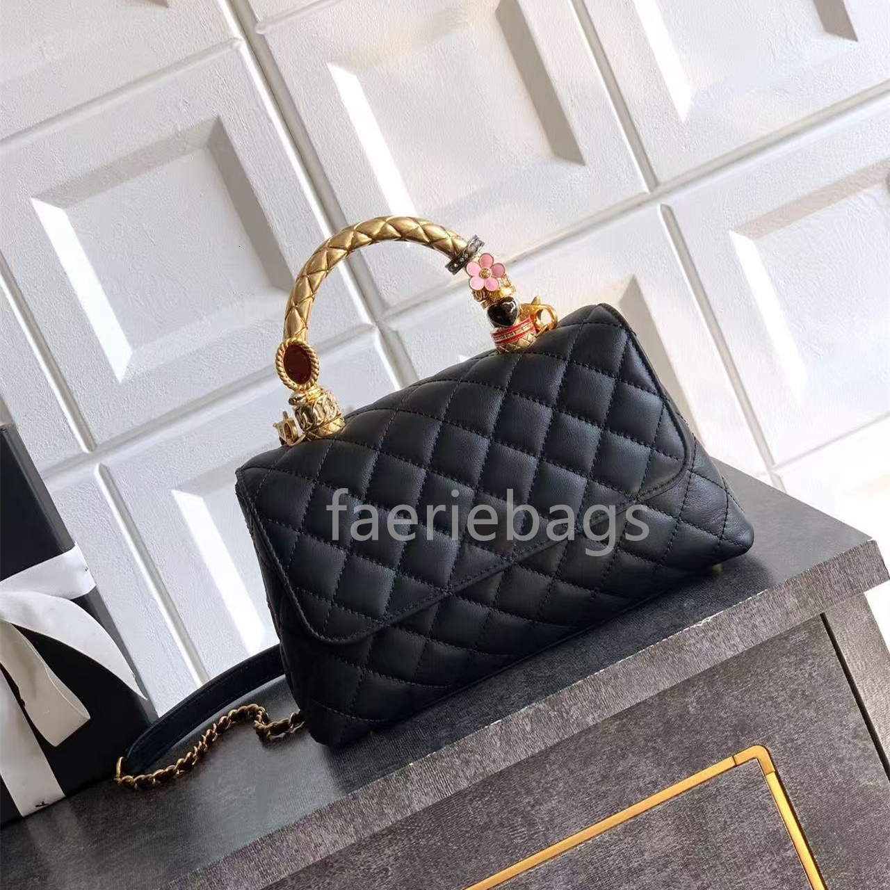 10a luxury bag designer bag Top Quality Jumbo Double Flap Bag Designer19CM 23CM Real Leather Caviar Lambskin Classic All Black Purse Quilted Handbag sac de luxe