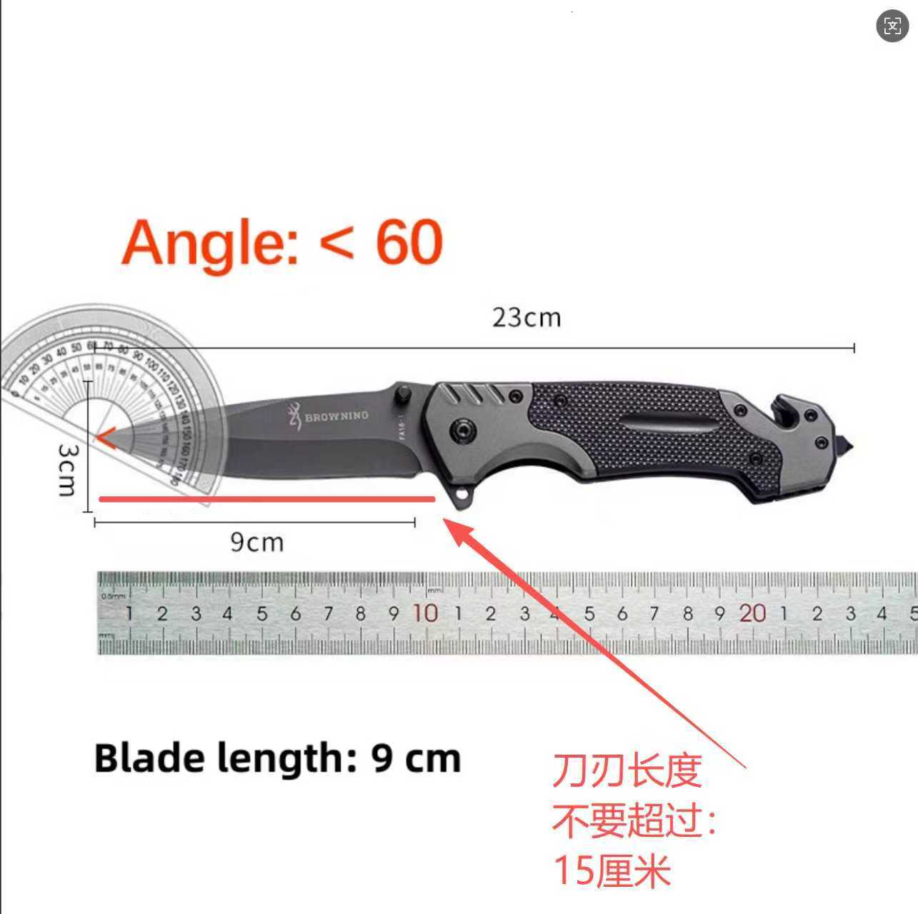 Stainless steel blade straight knife | High-hardness solid wood handle | Hunting, camping and survival knife | With knife sheath - view 6