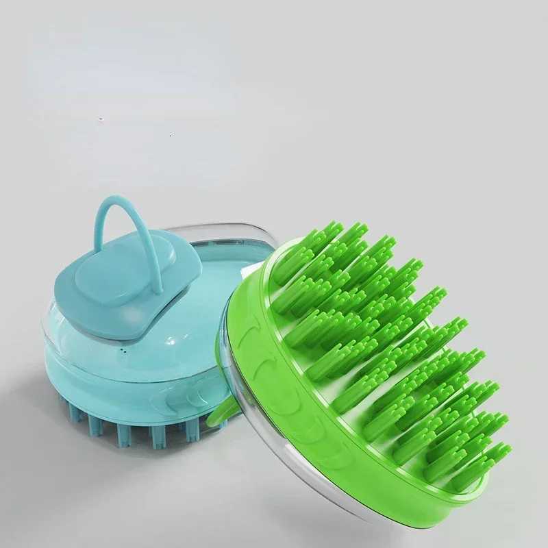 Dog Washing Massage Silicone For Bath Pet Shampoo Brush Dog Bath Brush With Soap Dispenser Dog Grooming Brush M251208 - view 4