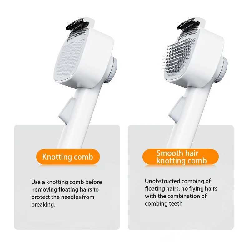 Magic Pet Grooming Brush - Effortless Knot Remover Hair Collector Painless Detangling for Cats Dogs with Thick Fur M251208 - view 4