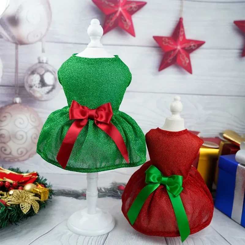 Christmas Dog Dress Skirt Pet Clothes Sparkling Starry Sky Series Christmas Dresses for Puppy Pullover Festive New Year Dress Up M251208