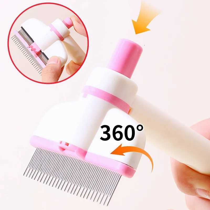 Dog Comb Adjustable Dog Brush Self-cleaning Cat Brush Massage Dogs Comb Pet Grooming Automatic Dogs Hair Combs M251208