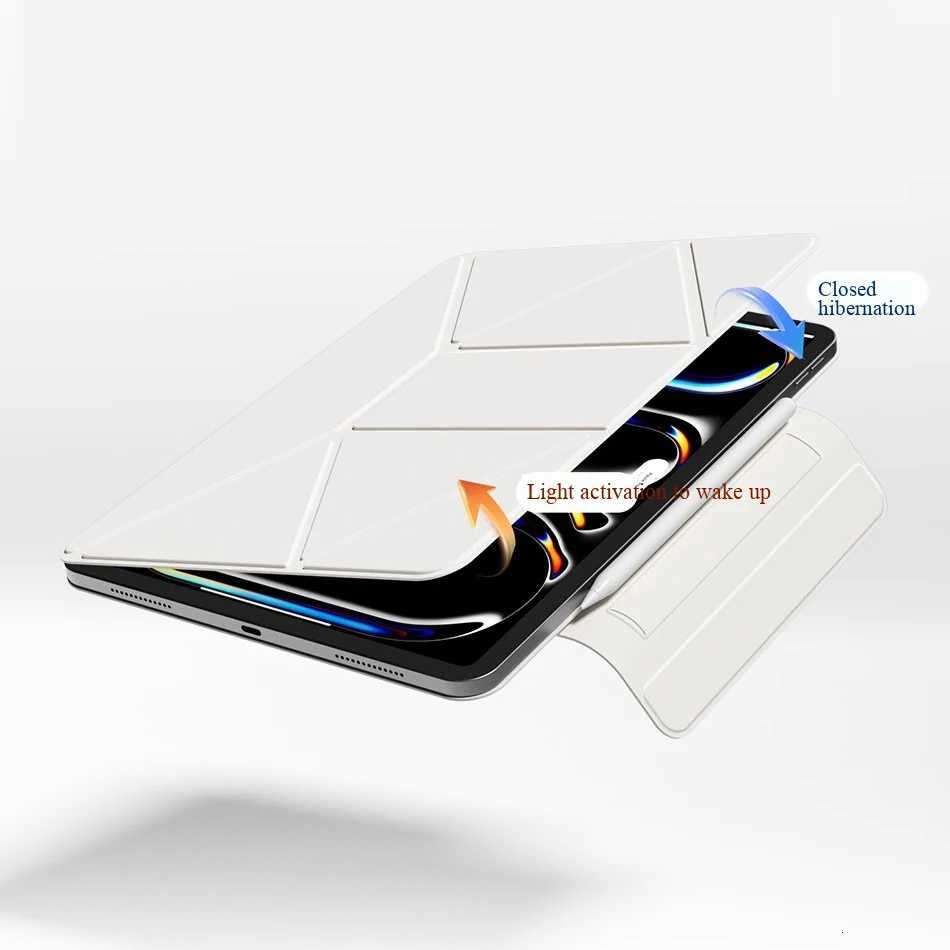 2025 Magnetic Folio Case for iPad Pro 13 M4 Mti fold magnetic Clip for iPad Pro 11 M4 M5 Pro 6th 13 inch A3362 Smart Cover C251208