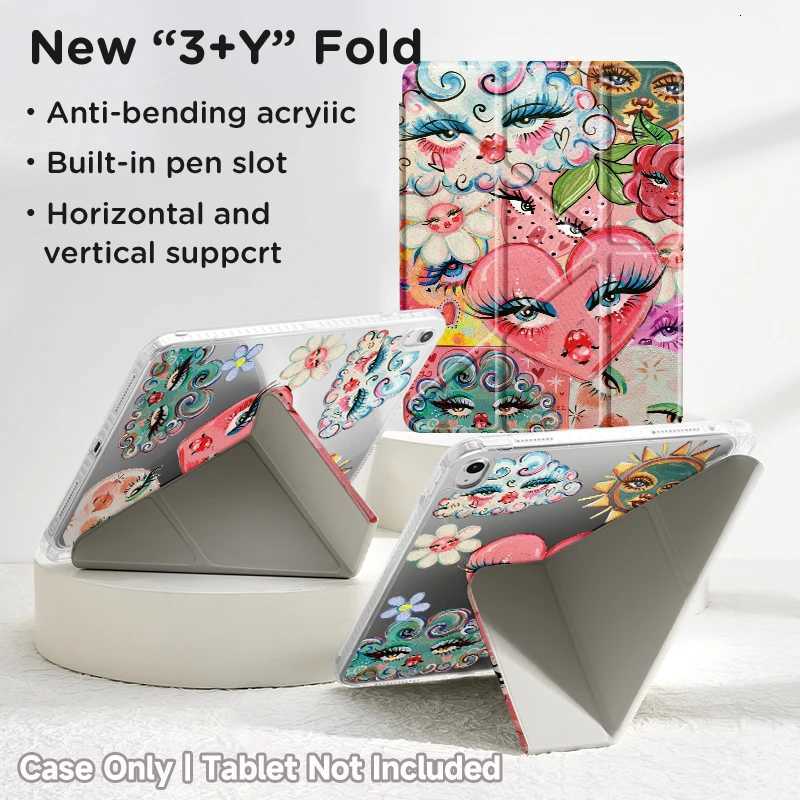 iPad Y-Fold Case/Dual-Sided PrintFor iPad 102/105iPad 10/11AirM2/M3Mini 6/7Pro 11Auto Wake/Sleep Mti-Angle Viewing C251208