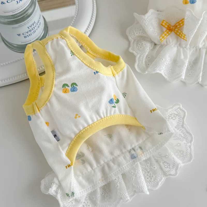 Ins Dog Clothes Lace Ruffle Layers Sleeveless Vest Dresses for Small Dog Puppy Clothes Cat Dresses Dog Summer Breathable Outfits M251208
