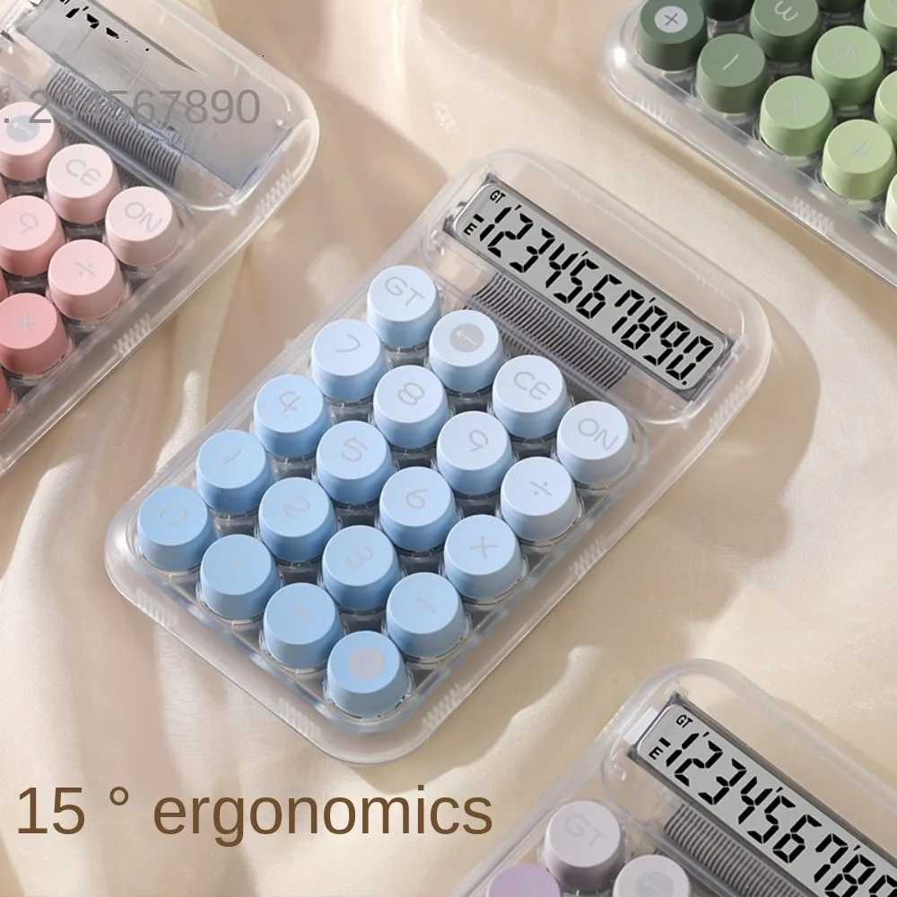 Widescreen Transparent Electronic Calcator 10 Digits Display Creative Transparent Pretty Calcators Colorf Portable H251208