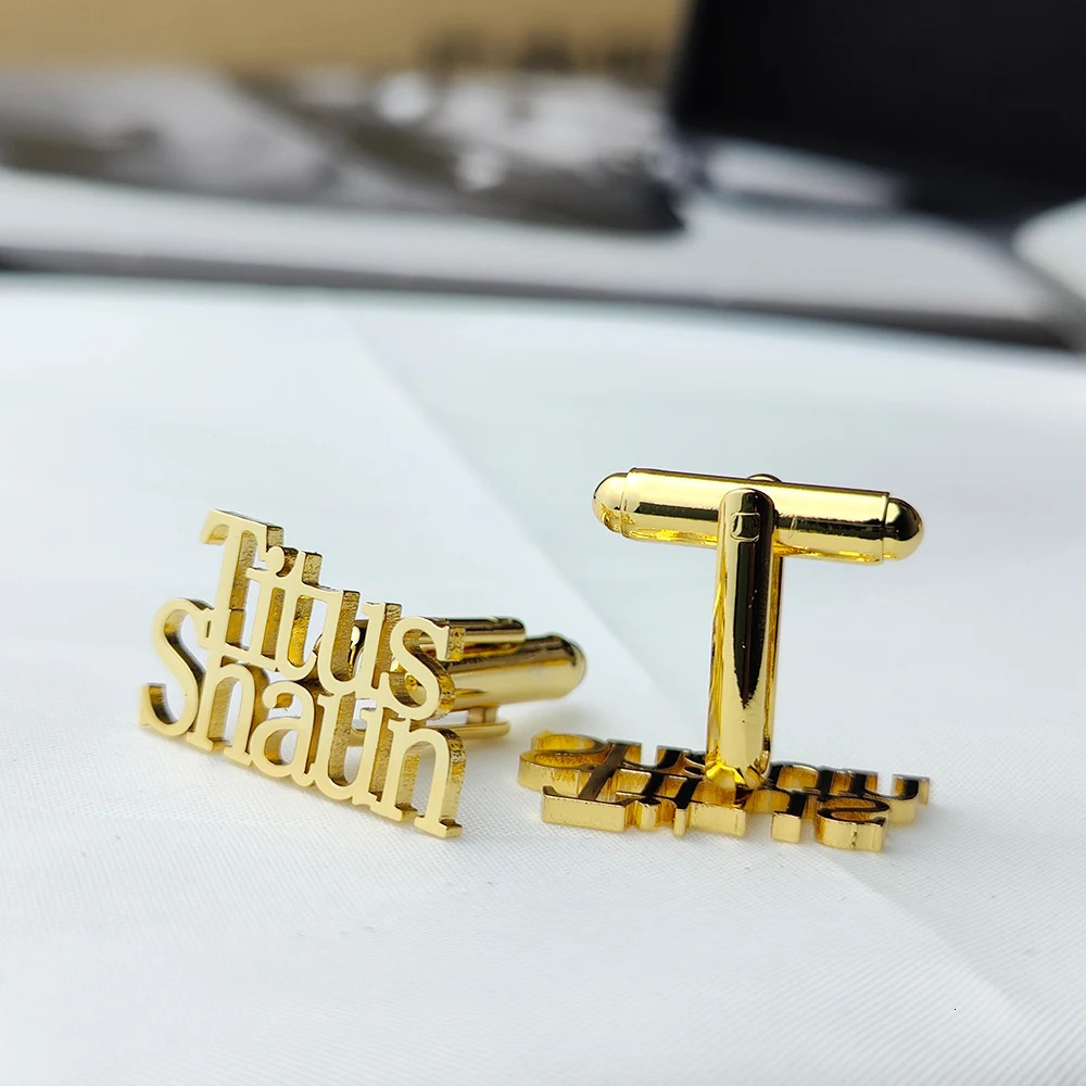 Custom Name Cufflinks Mens Buttons Wedding Gifts For Men Shirt Letter Cufflinks Cuff Mens Accessories 251208{category}