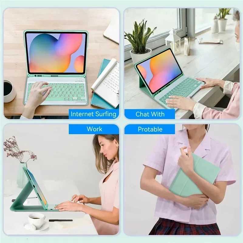 Colorf Candy Keyboard Case Mouse Magnetic Leather Stand Cover For iPad 7 8 9 10th Pro 11 Air 4 5th Mini 7 6 102inch C251208
