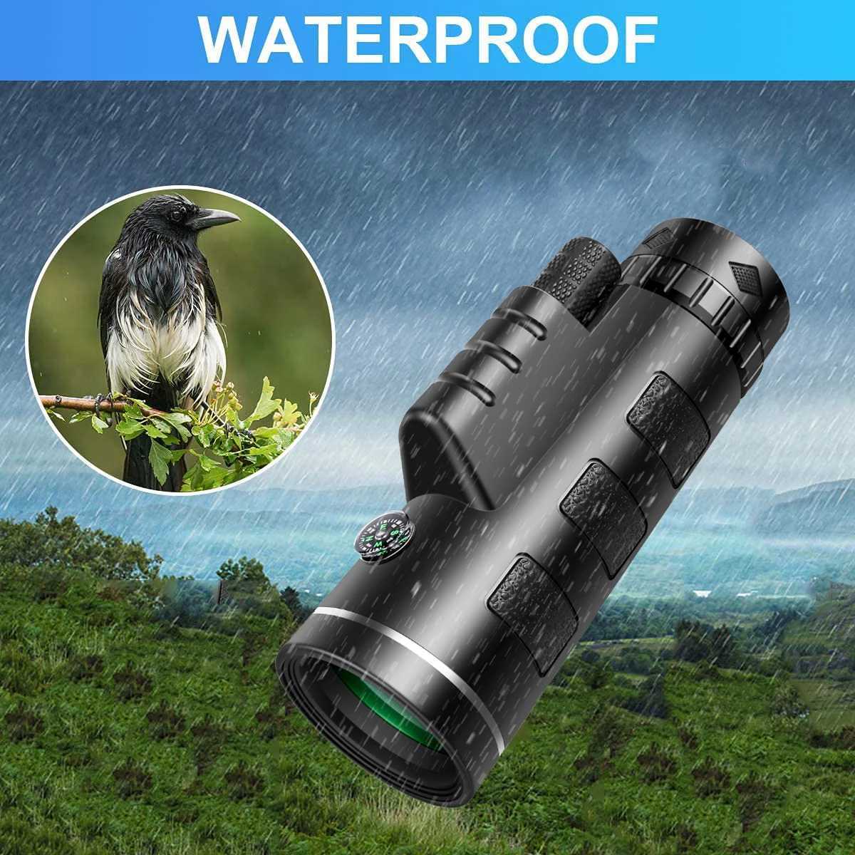 40X60 Telescope Professional Monocar Powerf Bino HD Pocket Telescope with Tripod Ideal for Travel Holiday C251208