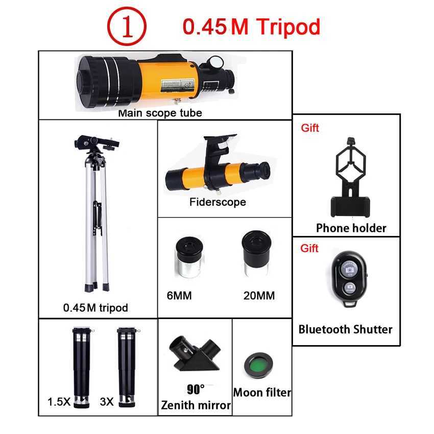 F30070M Professional Astronical Telescope AZM70300 HD High-Power Portable Tripod 150 Times Zo Night Vision View Moon Star C251208