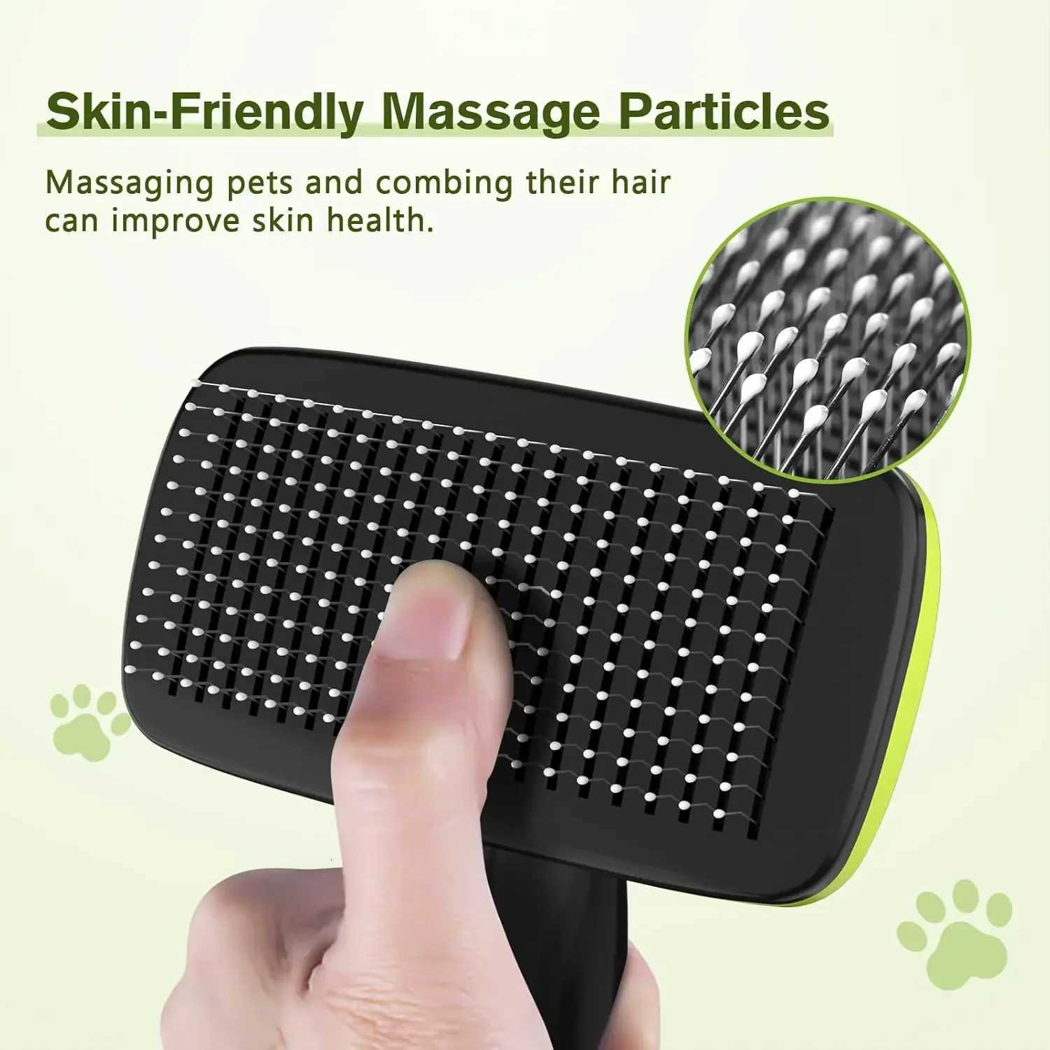 Pecute Self-Cleaning Slicker Brush for Dogs Cats Lightweight Brush for Shedding Massaging Grooming Brush Gently Removes M251208 - view 4