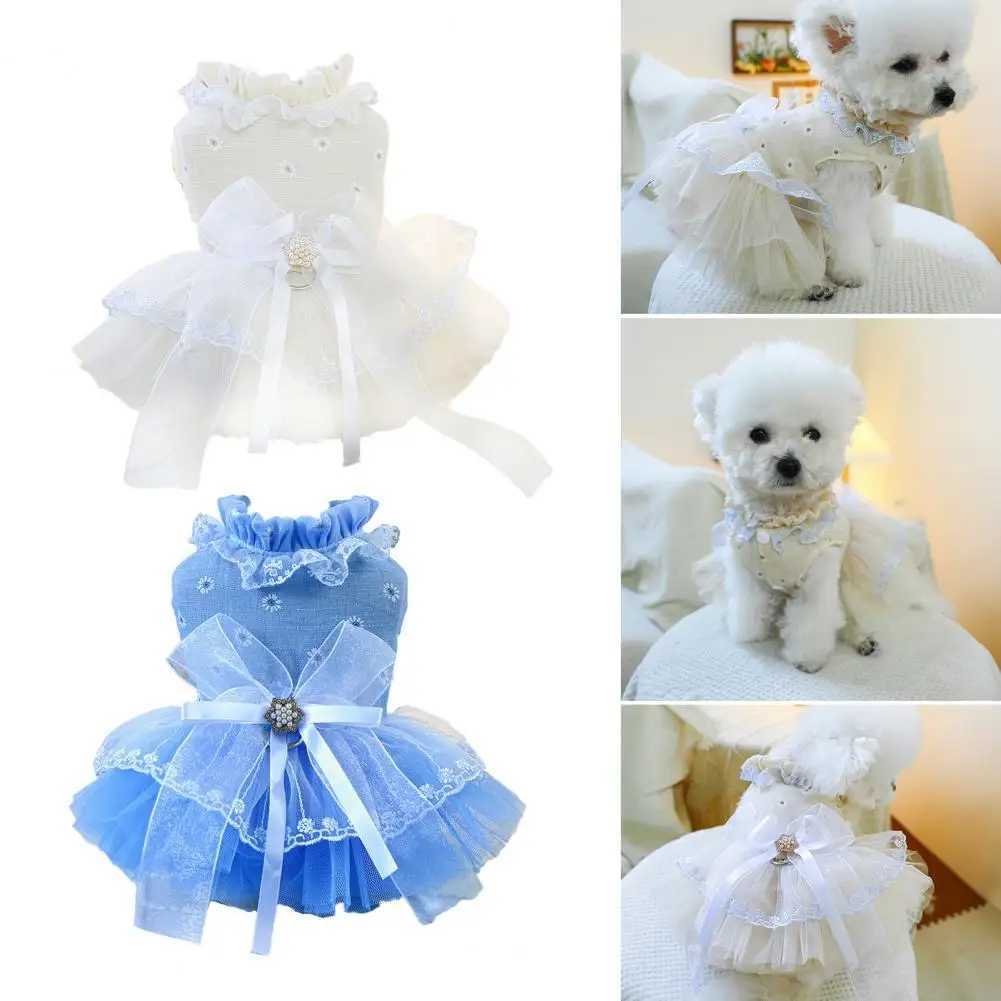 Fine Workmanship Pet Dress Charming Bow Decorated Pet Dress Comfortable Princess Dress for Dogs Cats with Traction for Small M251208
