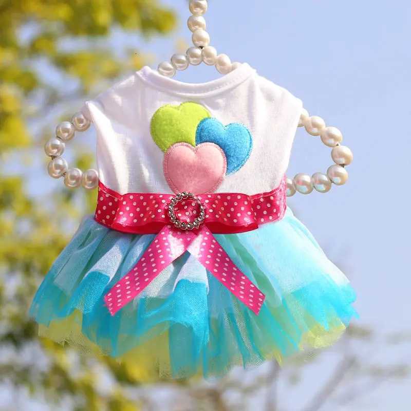 Spring Dog Lace Dress Pet Dog Clothes For Small Dog Party Birthday Wedding Dress Puppy Costume Pet Clothes M251208