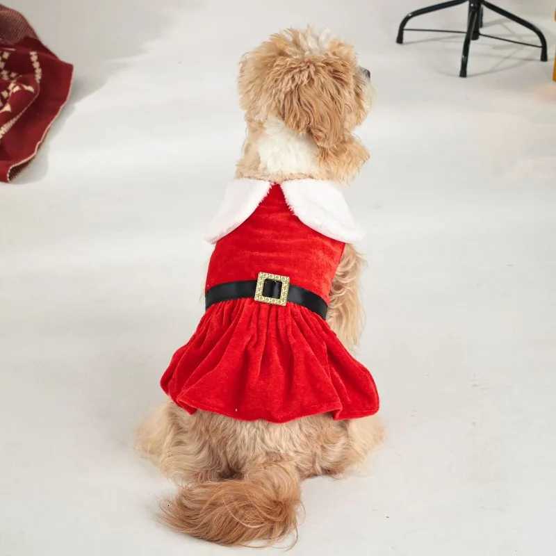 Christmas Dog Dress Cat Clothes Puppy Holiday Party Cosplay Outfit Winter Apparel for Small Dogs Pet Christmas New YearCostume M251208