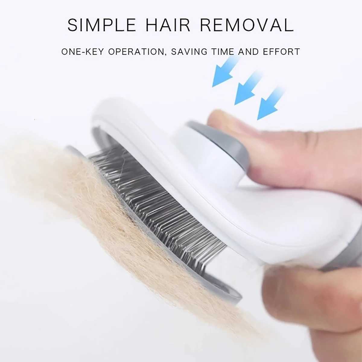 Hair Remover Brush Dog and Cat Non-slip Beauty Brush Dog Grooming Equipment Pets Stainless Steel For Dogs Pet Hair Removal Comb M251208 - view 5