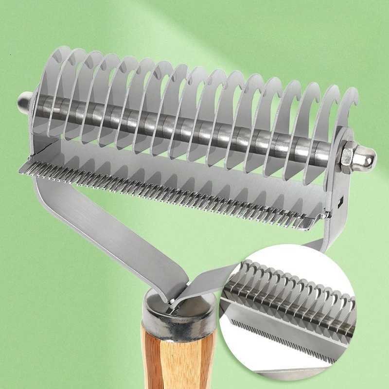 Dog Comb Knife Dog Brush Bamboo Double-sided Cat Comb Stainless Steel Solid Wood Hair Knot Cleaning Dogs Brush M251208 - view 5
