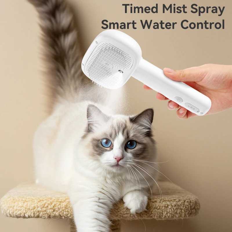 ROJECO Pet Steam Comb Electric Spray Brushes For Dog Cat Hair Removal Combs Pet Hair Grooming Tool Hair Remover Water Mist Brush M251208 - view 4