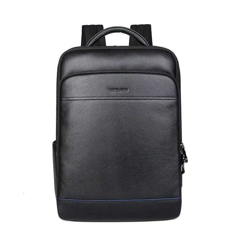 2024 FAshion Cow Genuine Leather Men Backpacks Real Natural Leather Student Backpack Large Computer Laptop Bag K251206