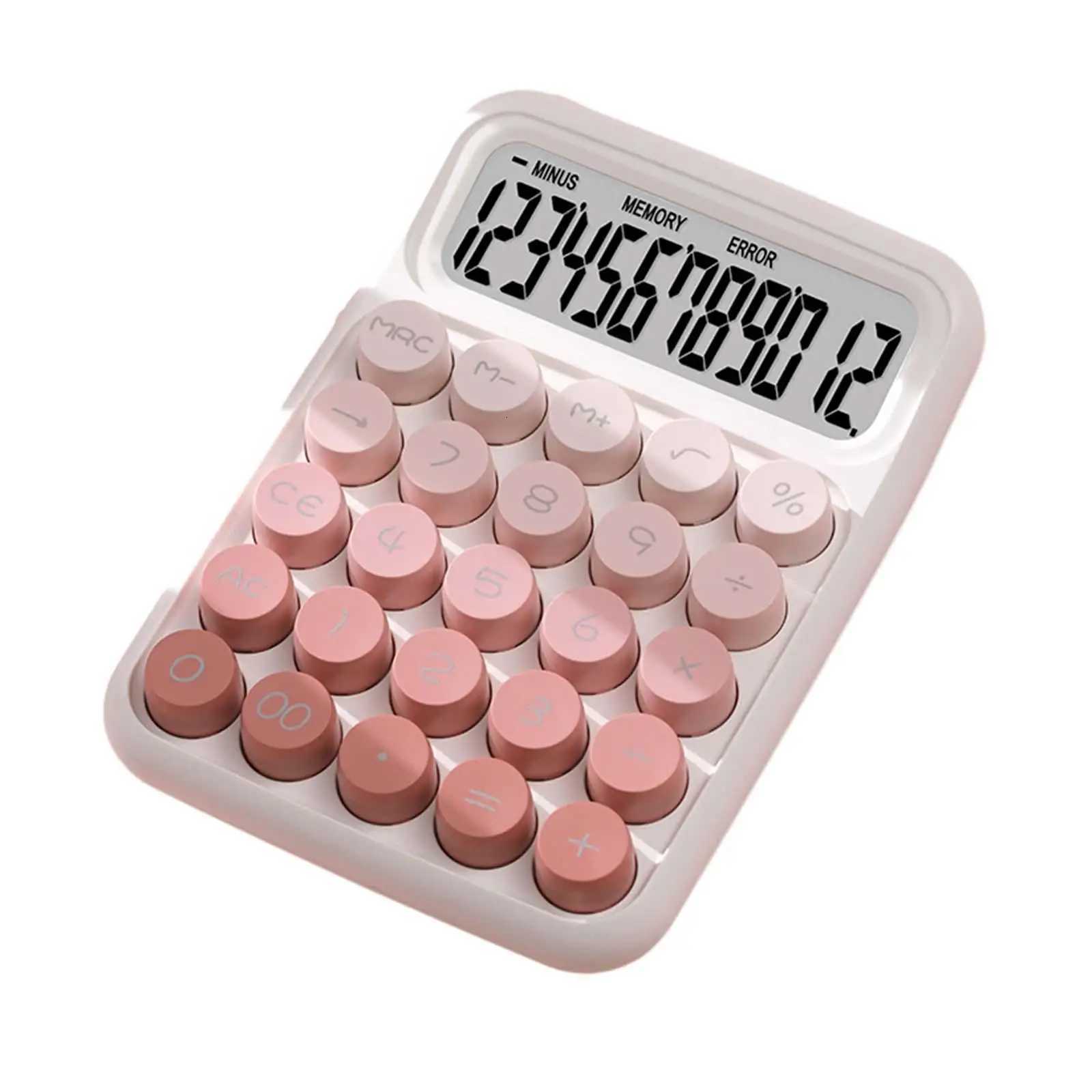 Mechanical Switch Calcator Portable Battery Powered LCD Display for He Business Use Versatile Professional Lightweight H251208