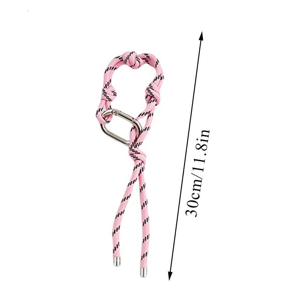 HOT Creative Colorful Braided Lanyard Keychain Anti-Lost Knot Nylon Rope Keyring For Women Men Car Bag Pendant Accessories GiftsXJ251208 - view 7
