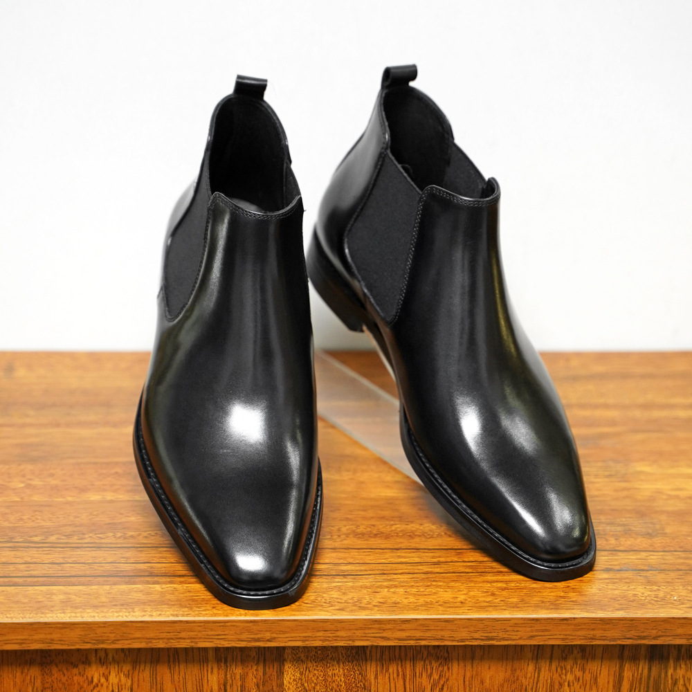 Designer shoes 2025 New British Sleeve Chelsea Boots Retro Fashion Martin Boots For Men Large Size 38-48 black brown