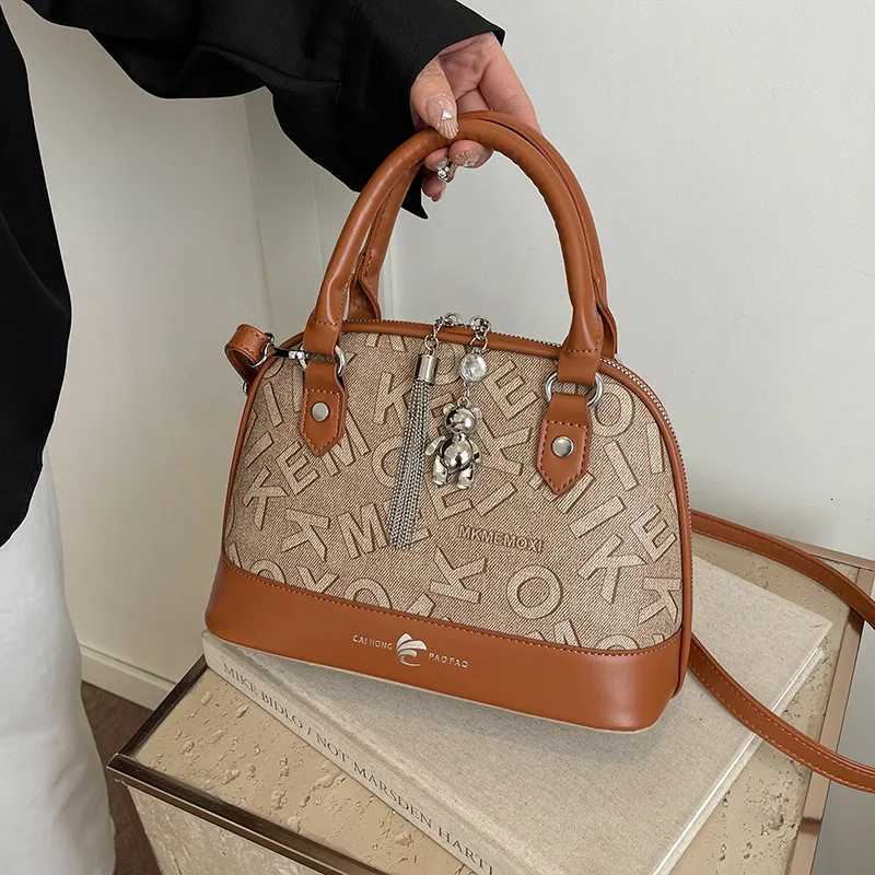 Luxury Printed Shell Bag 2025 - Vintage Inspired Shoder Purse - Wens Top Handle Crossbody Bag Chic Versatile Day Bag Y251208